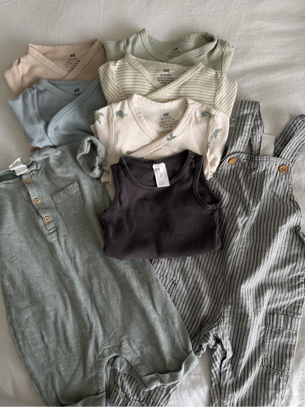 H&M Baby Boy Summer Bundle - Muted Tones - Size 6-9M
